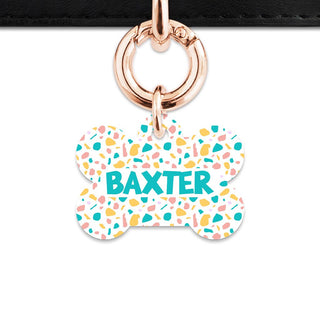 Bailey And Bone Pet Tag Pastel Terrazzo Pattern Pet Tag