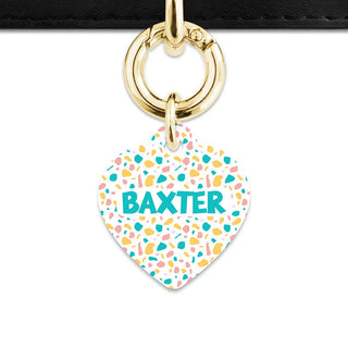 Bailey And Bone Pet Tag Pastel Terrazzo Pattern Pet Tag