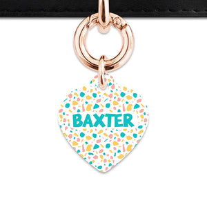 Bailey And Bone Pet Tag Pastel Terrazzo Pattern Pet Tag