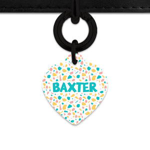 Bailey And Bone Pet Tag Pastel Terrazzo Pattern Pet Tag