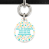 Bailey And Bone Pet Tag Pastel Terrazzo Pattern Pet Tag
