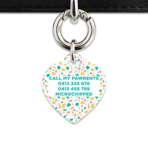 Bailey And Bone Pet Tag Pastel Terrazzo Pattern Pet Tag