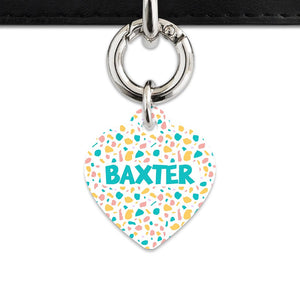 Bailey And Bone Pet Tag Pastel Terrazzo Pattern Pet Tag