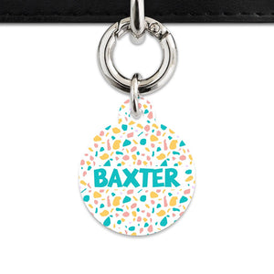 Bailey And Bone Pet Tag Pastel Terrazzo Pattern Pet Tag