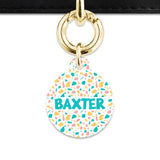 Bailey And Bone Pet Tag Pastel Terrazzo Pattern Pet Tag