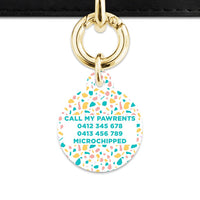 Bailey And Bone Pet Tag Pastel Terrazzo Pattern Pet Tag