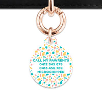 Bailey And Bone Pet Tag Pastel Terrazzo Pattern Pet Tag