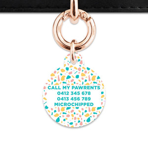 Bailey And Bone Pet Tag Pastel Terrazzo Pattern Pet Tag