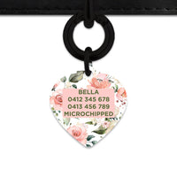 Bailey And Bone Pet Tag Pink And Green Roses Pet Tag