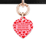 Bailey And Bone Pet Tag Pink And Red Love Hearts Pet Tag