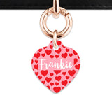 Bailey And Bone Pet Tag Pink And Red Love Hearts Pet Tag