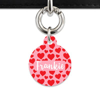 Bailey And Bone Pet Tag Pink And Red Love Hearts Pet Tag
