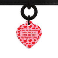 Bailey And Bone Pet Tag Pink And Red Love Hearts Pet Tag