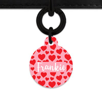 Bailey And Bone Pet Tag Pink And Red Love Hearts Pet Tag