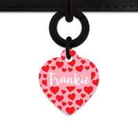 Bailey And Bone Pet Tag Pink And Red Love Hearts Pet Tag