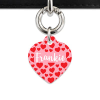 Bailey And Bone Pet Tag Pink And Red Love Hearts Pet Tag