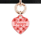 Bailey And Bone Pet Tag Pink And Red Poppy Pet Tag