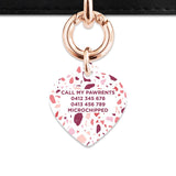 Bailey And Bone Pet Tag Pink And White Terrazzo Pet Tag
