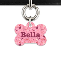Bailey And Bone Pet Tag Pink Terrazzo Pattern Pet Tag