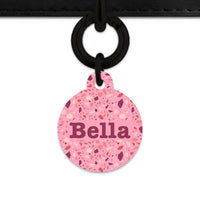 Bailey And Bone Pet Tag Pink Terrazzo Pattern Pet Tag