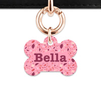 Bailey And Bone Pet Tag Pink Terrazzo Pattern Pet Tag