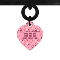 Bailey And Bone Pet Tag Pink Terrazzo Pattern Pet Tag