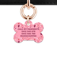 Bailey And Bone Pet Tag Pink Terrazzo Pattern Pet Tag