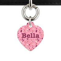 Bailey And Bone Pet Tag Pink Terrazzo Pattern Pet Tag