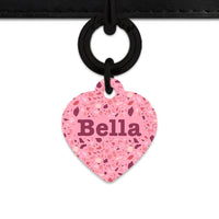 Bailey And Bone Pet Tag Pink Terrazzo Pattern Pet Tag