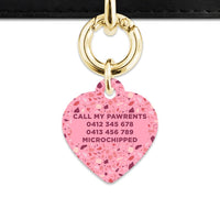 Bailey And Bone Pet Tag Pink Terrazzo Pattern Pet Tag