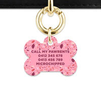 Bailey And Bone Pet Tag Pink Terrazzo Pattern Pet Tag