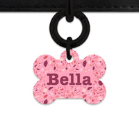 Bailey And Bone Pet Tag Pink Terrazzo Pattern Pet Tag