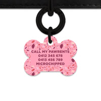 Bailey And Bone Pet Tag Pink Terrazzo Pattern Pet Tag