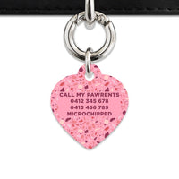 Bailey And Bone Pet Tag Pink Terrazzo Pattern Pet Tag