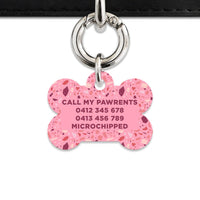 Bailey And Bone Pet Tag Pink Terrazzo Pattern Pet Tag
