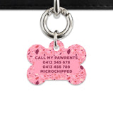 Bailey And Bone Pet Tag Pink Terrazzo Pattern Pet Tag
