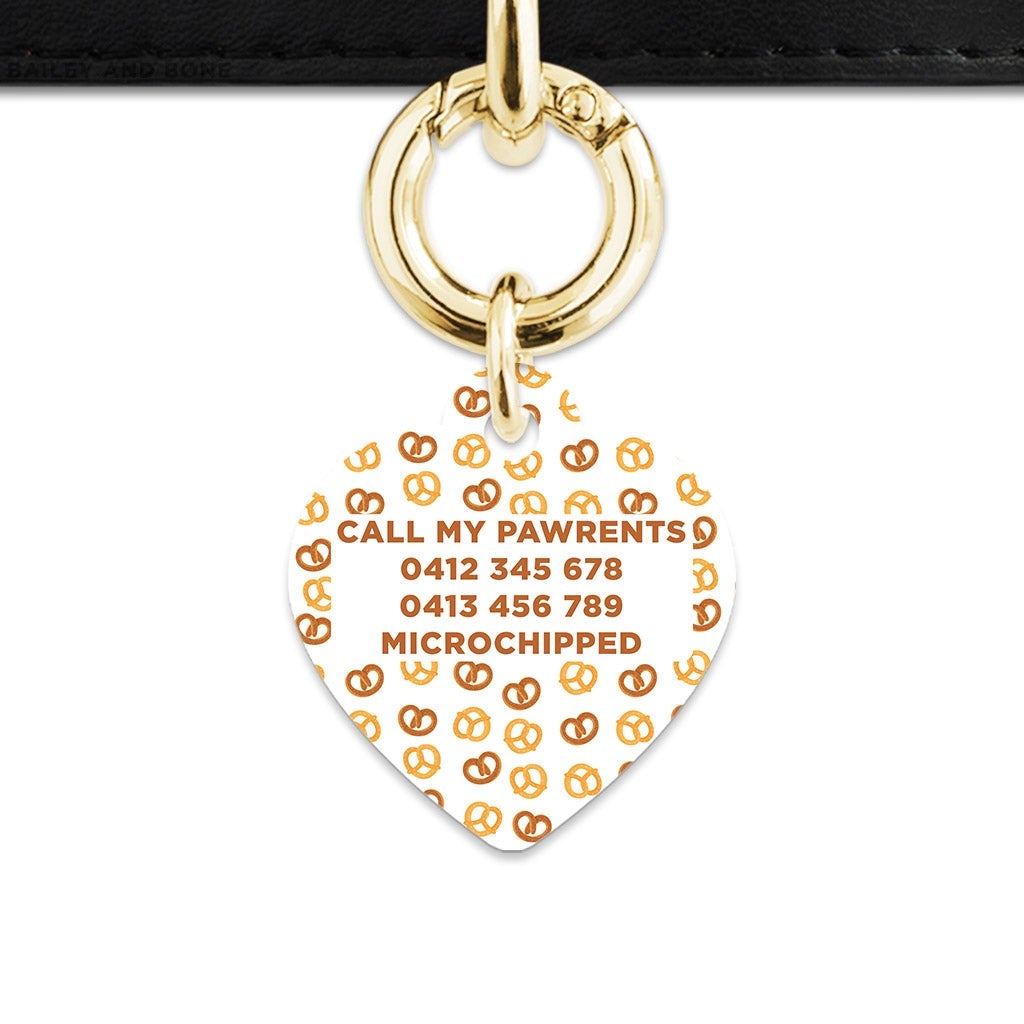 Bailey And Bone Pet Tag Pretzels Pattern Pet Tag