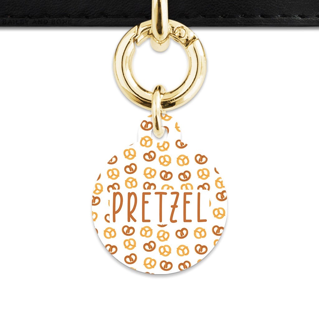 Bailey And Bone Pet Tag Pretzels Pattern Pet Tag