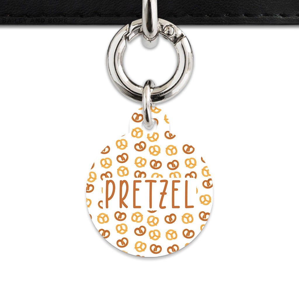 Bailey And Bone Pet Tag Pretzels Pattern Pet Tag