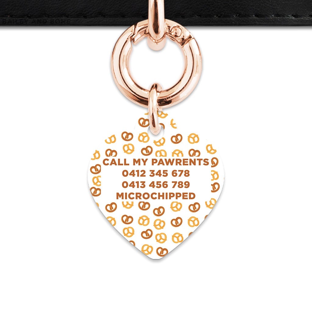 Bailey And Bone Pet Tag Pretzels Pattern Pet Tag