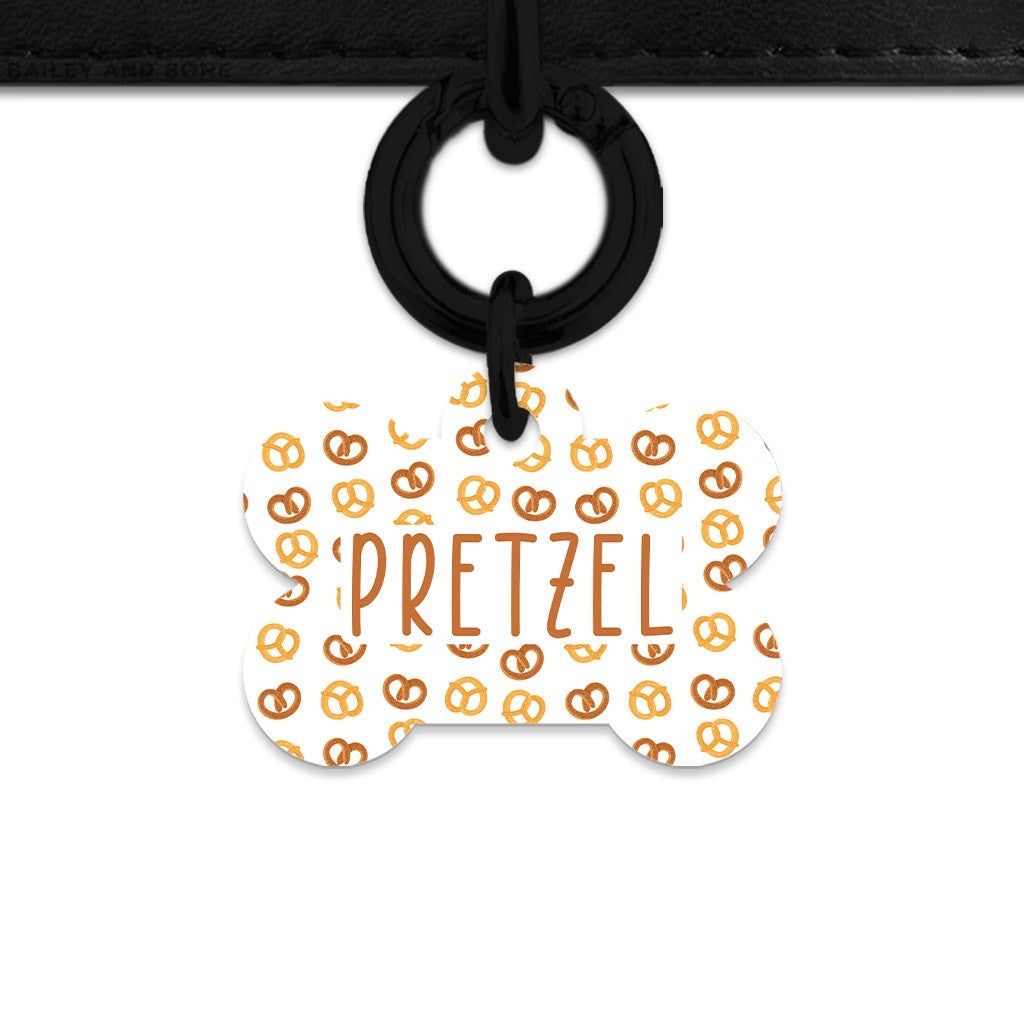 Bailey And Bone Pet Tag Pretzels Pattern Pet Tag