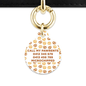 Bailey And Bone Pet Tag Pretzels Pattern Pet Tag