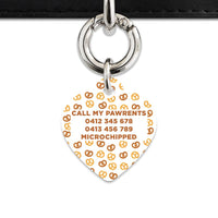 Bailey And Bone Pet Tag Pretzels Pattern Pet Tag