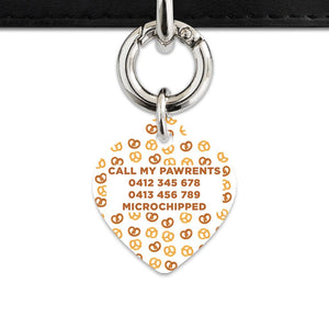 Bailey And Bone Pet Tag Pretzels Pattern Pet Tag