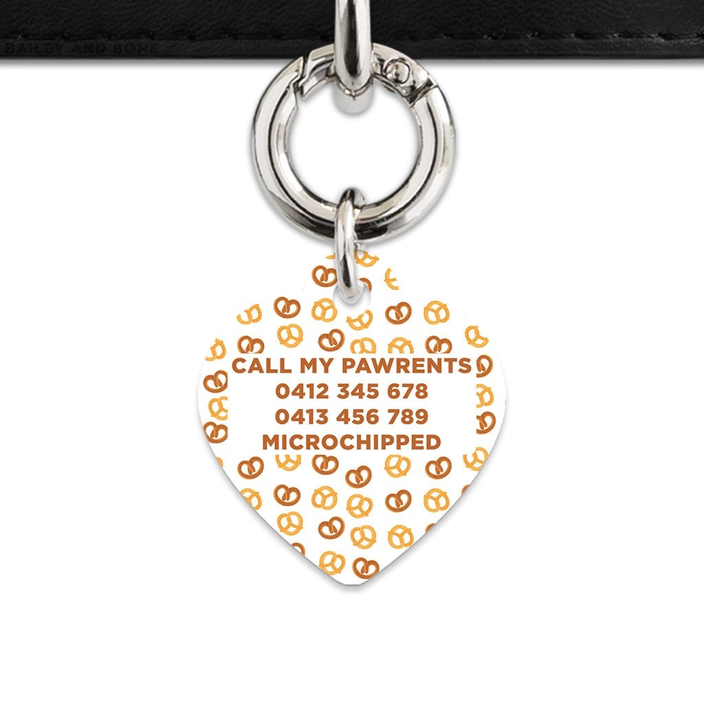 Bailey And Bone Pet Tag Pretzels Pattern Pet Tag