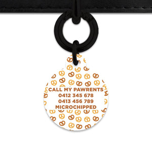 Bailey And Bone Pet Tag Pretzels Pattern Pet Tag