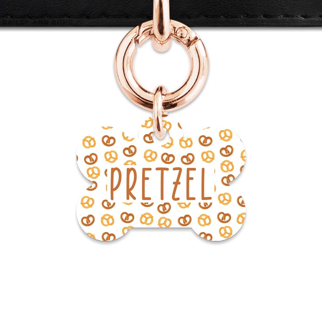 Bailey And Bone Pet Tag Pretzels Pattern Pet Tag