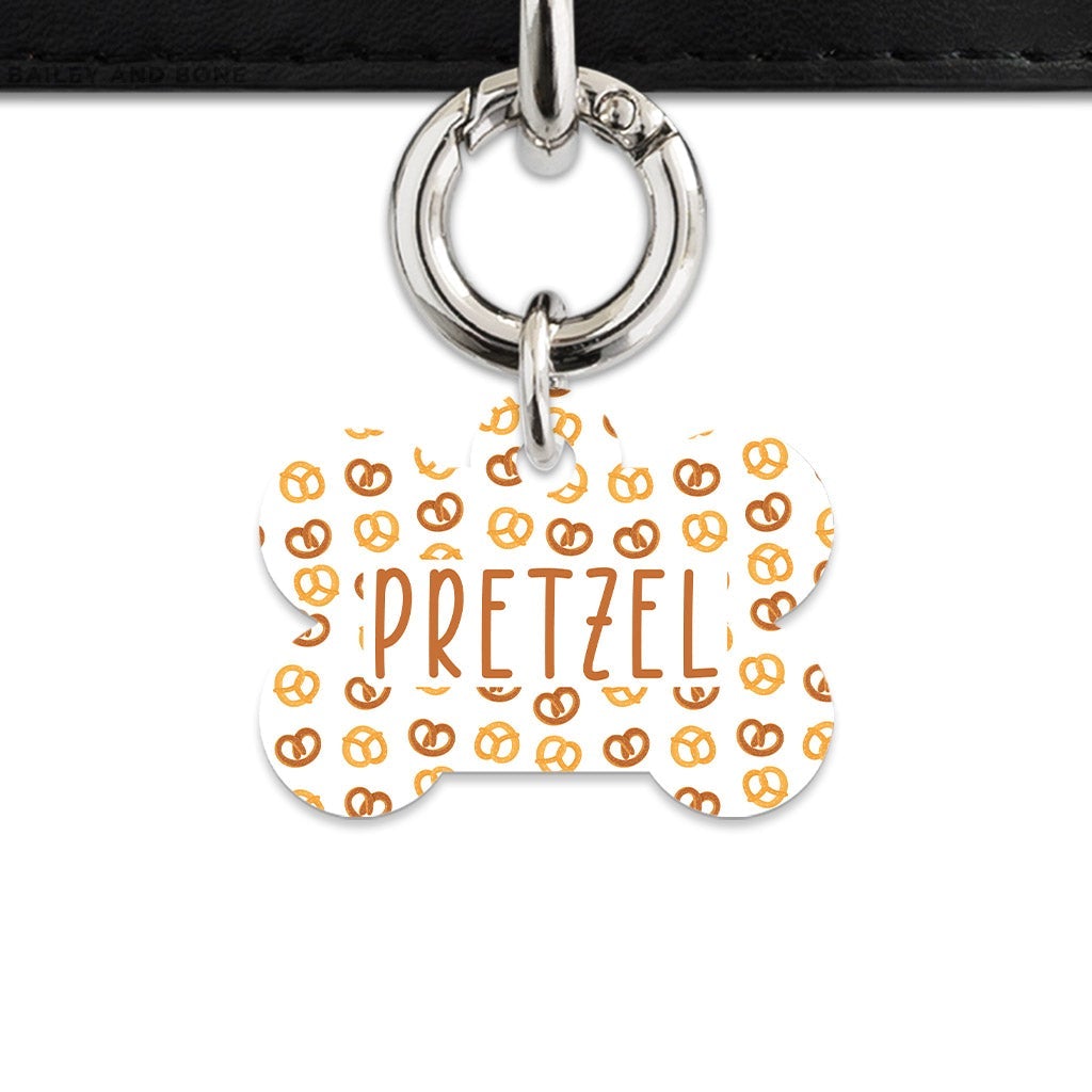 Bailey And Bone Pet Tag Pretzels Pattern Pet Tag