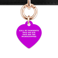 Bailey And Bone Pet Tag Purple Hello My Name Is Pet Tag