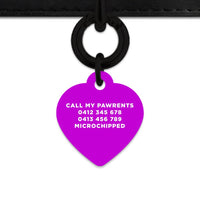 Bailey And Bone Pet Tag Purple Hello My Name Is Pet Tag